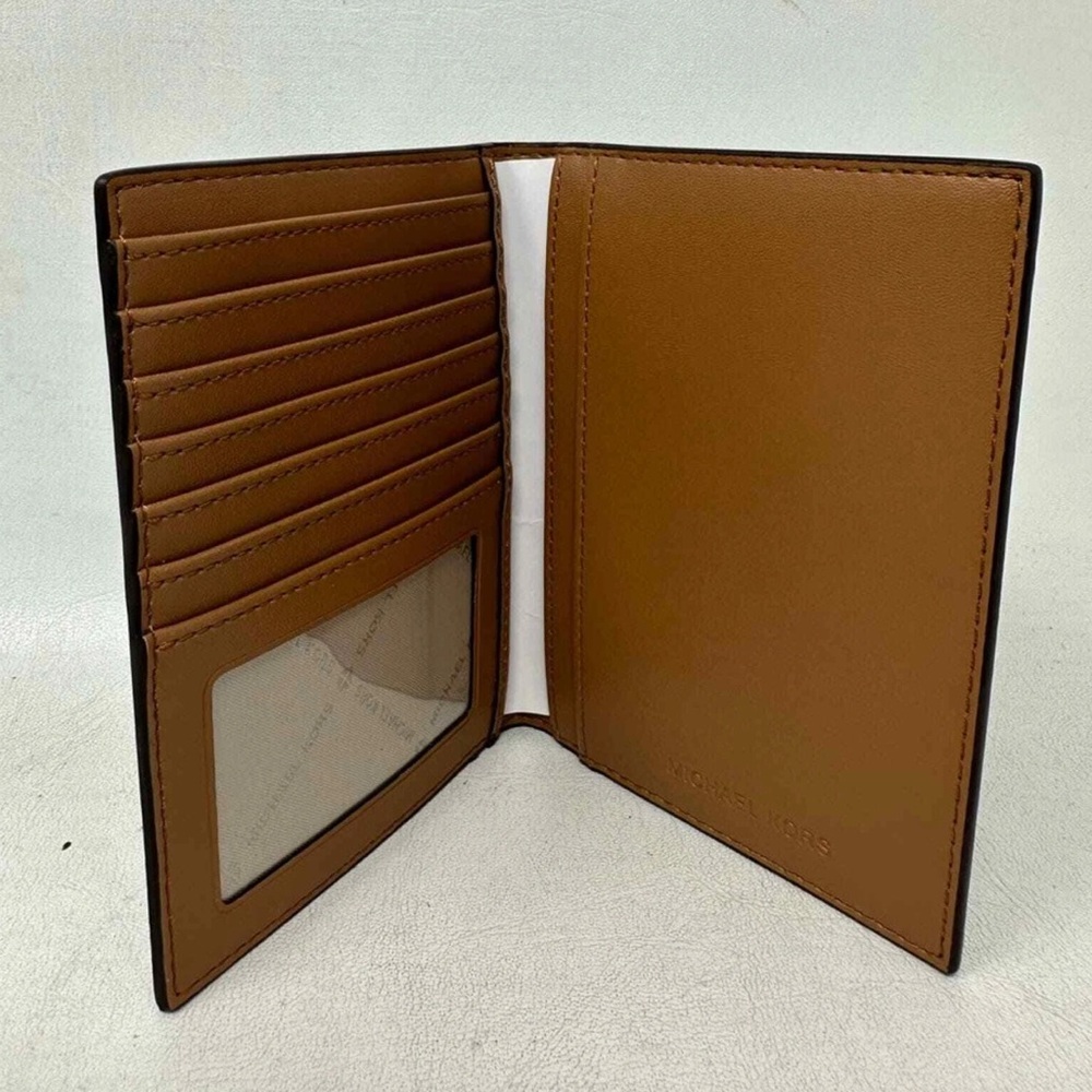 Michael Kors Brown Monogram Passport Holder - Picture 3 of 5